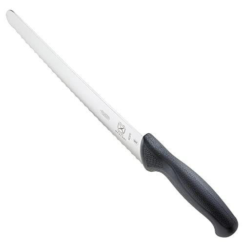 Minimalist Mercer Culinary M23210 Millennia Black Handle, 10-Inch Wide Wavy Collection